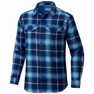 Columbia Silver Ridge™ Flannel Långärmad Tröja Herr Blå (XAHZN9768)